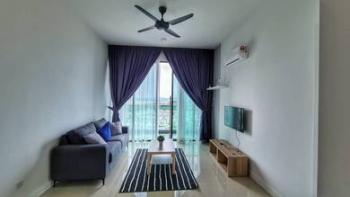 客厅/饭厅 – Evoke Residence, Perai的共管公寓，照片1