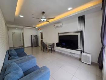 Ruang tamu & makan – Kondominium di Kingfisher Inanam, Inanam, foto 2