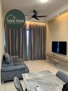 Ruang tamu & makan – Kondominium di Queens Residences 2, Bayan Lepas, foto 1