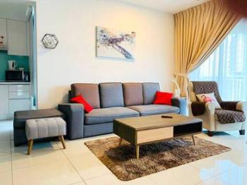 客厅/饭厅 – Teega Residences, Puteri Harbour的共管公寓，照片2