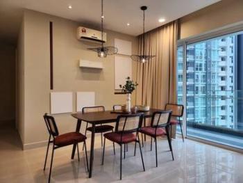 Ruang tamu & makan – Kondominium di Medini Signature, Iskandar Puteri, foto 2