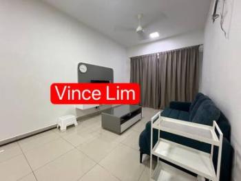 Ruang tamu & makan – Kondominium di Orchard Ville, Bayan Lepas, foto 1