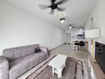 Ruang tamu & makan – Kondominium di Residensi Dutamas Dahlia, Segambut, foto 2