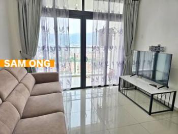 Ruang tamu & makan – Kondominium di The Promenade, Bayan Baru, foto 1