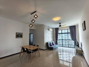 客厅/饭厅 – Molek Regency, Johor Bahru的共管公寓，照片3
