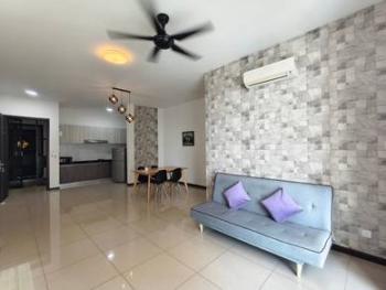 客厅/饭厅 – Molek Regency, Johor Bahru的共管公寓，照片4