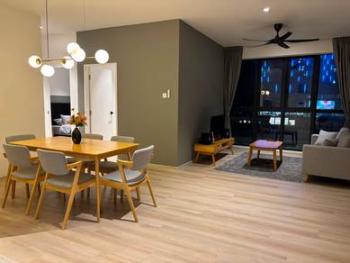 Ruang tamu & makan – Kondominium di Jalan Wan Alwi, Kuching, foto 1