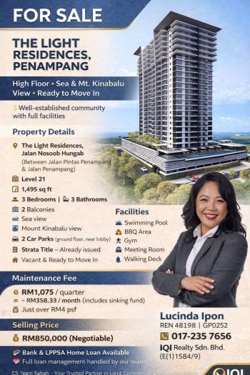 Condominium at The Light Residences, Jalan Nosoob Hungab (Between Jalan Pintas Penampang & Jalan Penampang), Penampang, photo 1