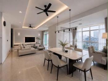 Ruang tamu & makan – Kondominium di Jalan Stonor, Bukit Bintang, foto 2
